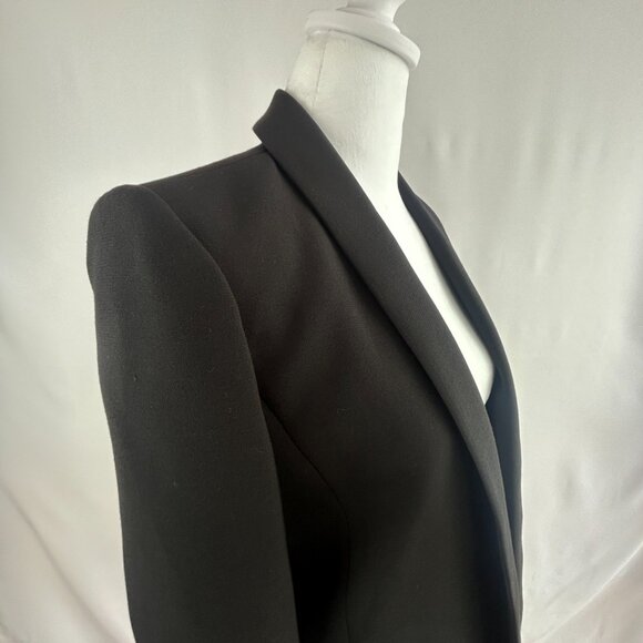 BCBGMAXAZRIA Minimalist Black Open-Front Blazer – Women's Small S - Picture 4 of 12